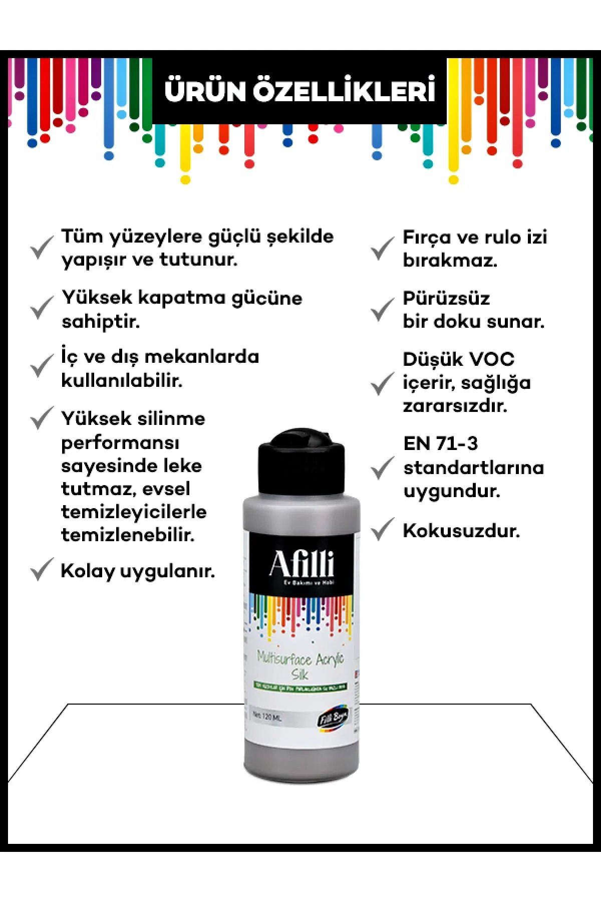 Afilli Multisurface Akrilik Ipeksi Mat 120 ml (silk) - Karnaval 30
