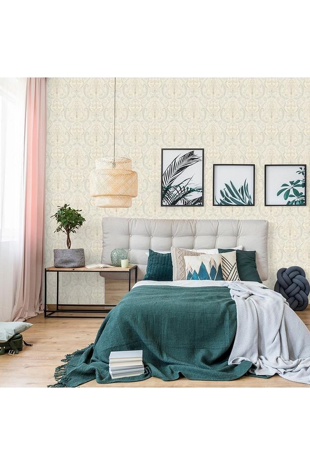 Tropicano Renkli Damask Desen Duvar Kağıdı 9901-2: Krem | Ce, Iso 9001, Iso 10002, Iso 14001