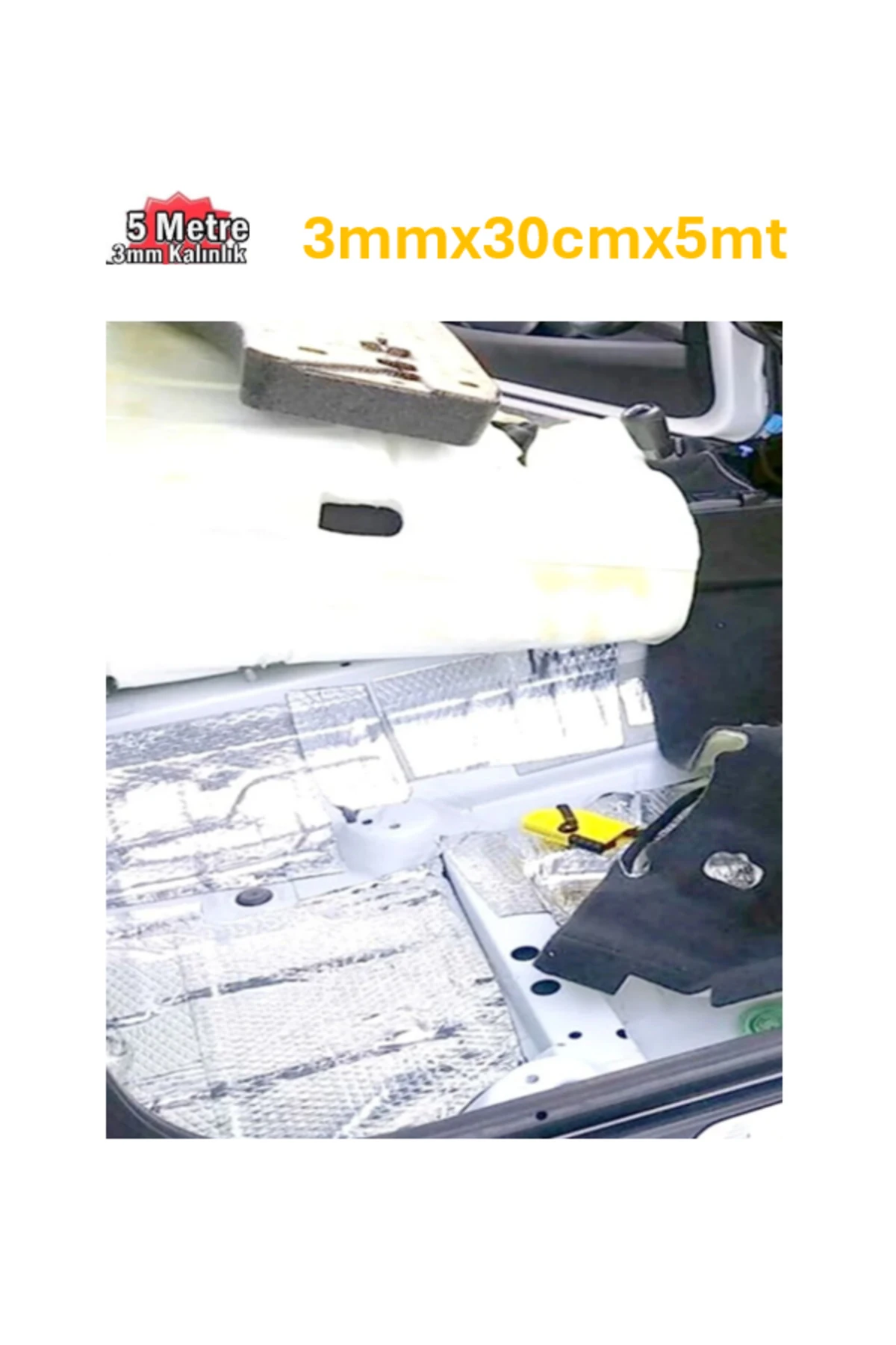 Folyolu Kauçuk Bant 3mmx30cmx5mt Isı Ve Ses İzolasyon Bandı Alüminyum Kauçuk Yalıtım Bandı