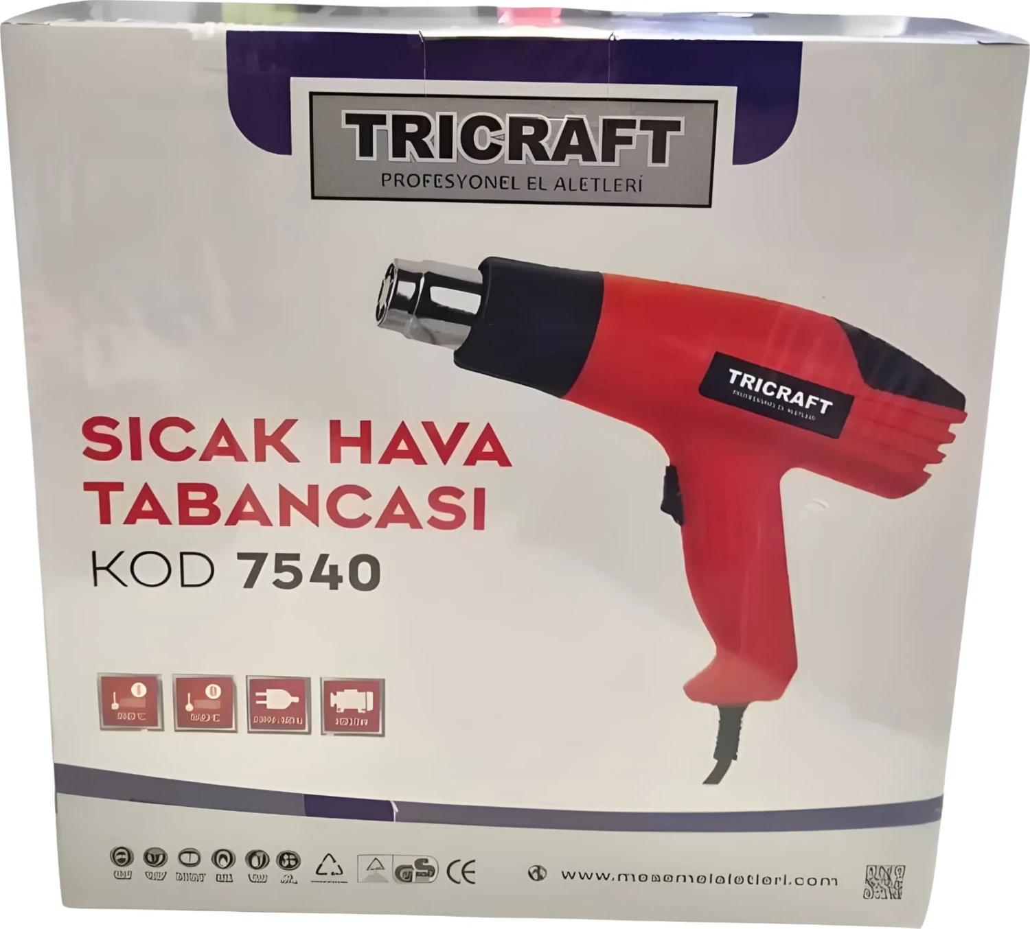 2 Kademe Anahtarlı Sıcak Hava Tabancası 2000W