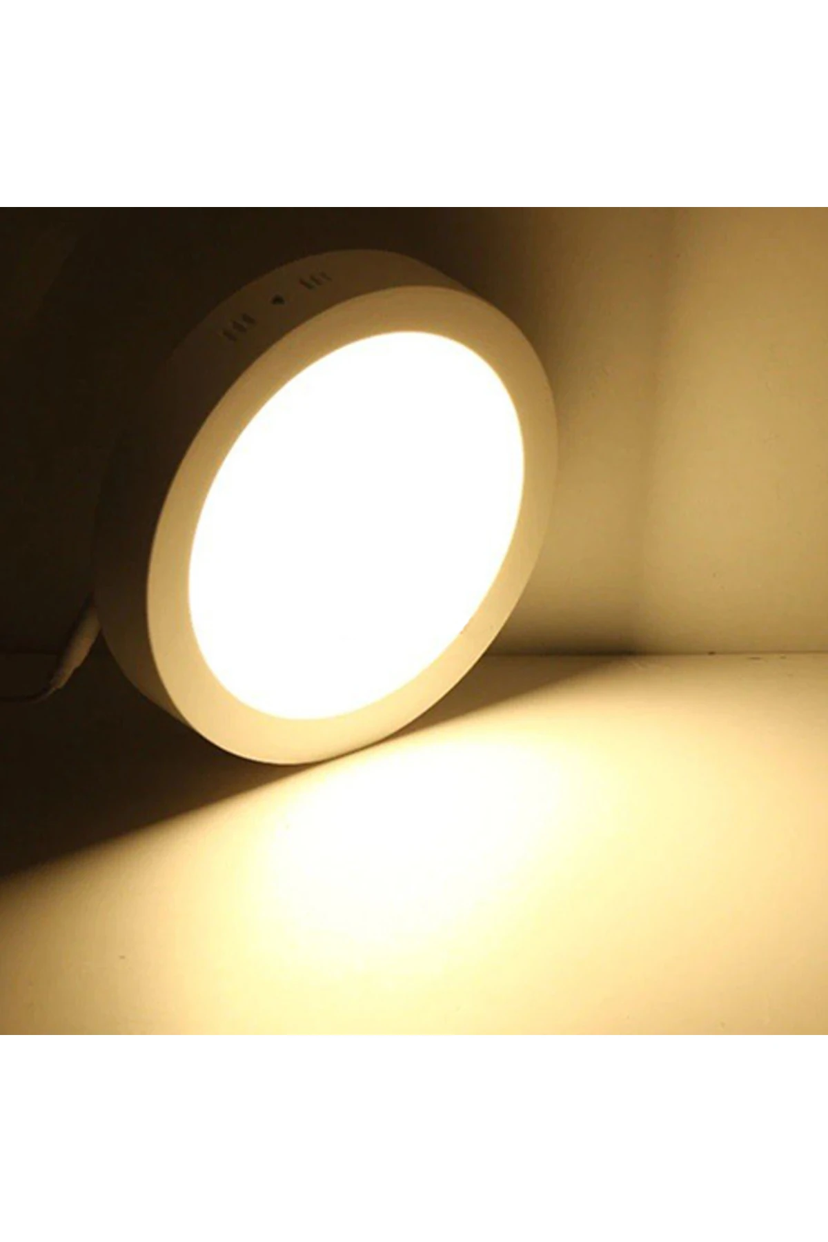 30 Watt Panel Led Armatür Sıva Üstü Yuvarlak Ct 5273 Günışığı Sarı Işık 3200k Alüminyum Kasa