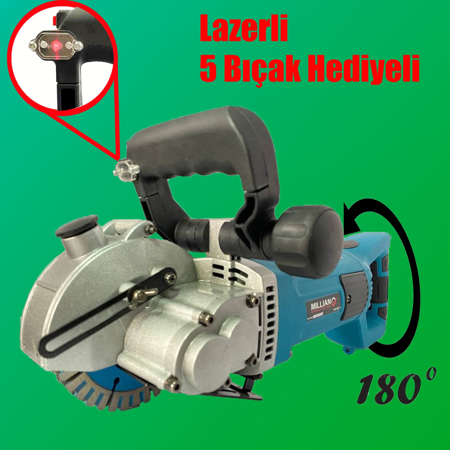 Lazerli Elektrikli Duvar Oluk Makinesi Kanal Açma Kesme Yerleştirme Makinesi 3200 W