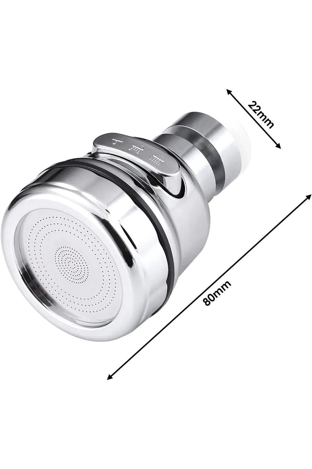 Musluk Başlığı Ucu Aparat Başlık Ekonomik Su Tasarruflu Mutfak Banyo Batarya 3 Fonksiyonlu Uçluk