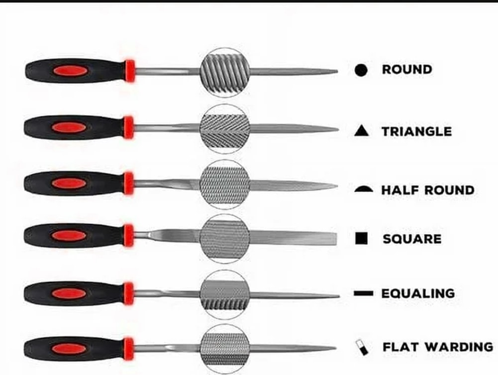 6 Pcs Mini Eğe Seti - 6 Parça Hobi ve İnce Işçilik Eğe Seti (14CM) -Hem Profesyonel Hem Hobi