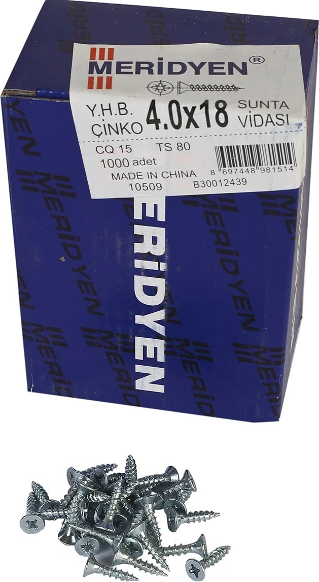 Sunta Vidası 4 x 18 mm 1000 Adet