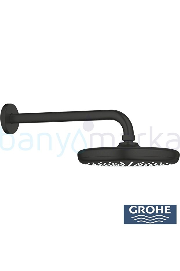 Tempesta 210 Tepe Duşu Tek Akışlı, 21 cm, Mat Siyah - 1022182430