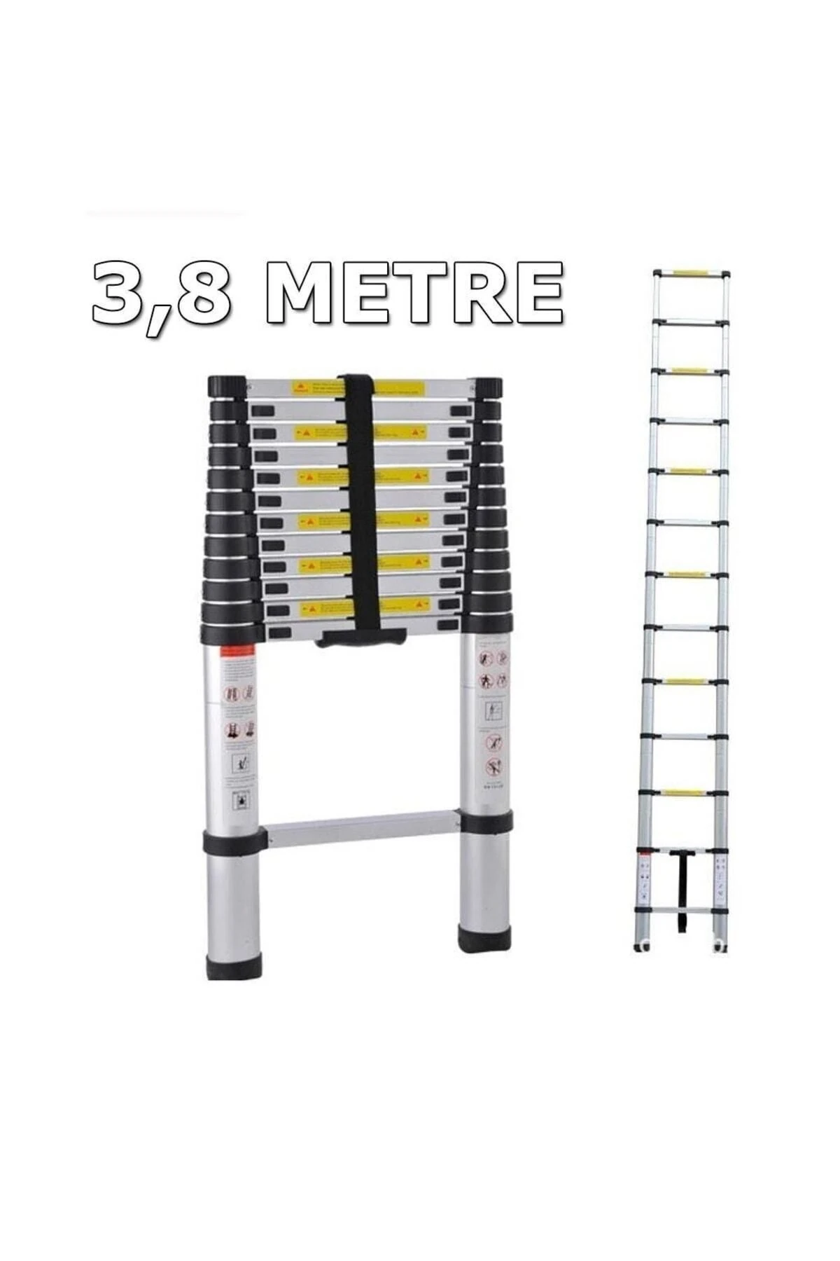 Teleskopik Merdiven 13 Basamaklı 3,8 Mt