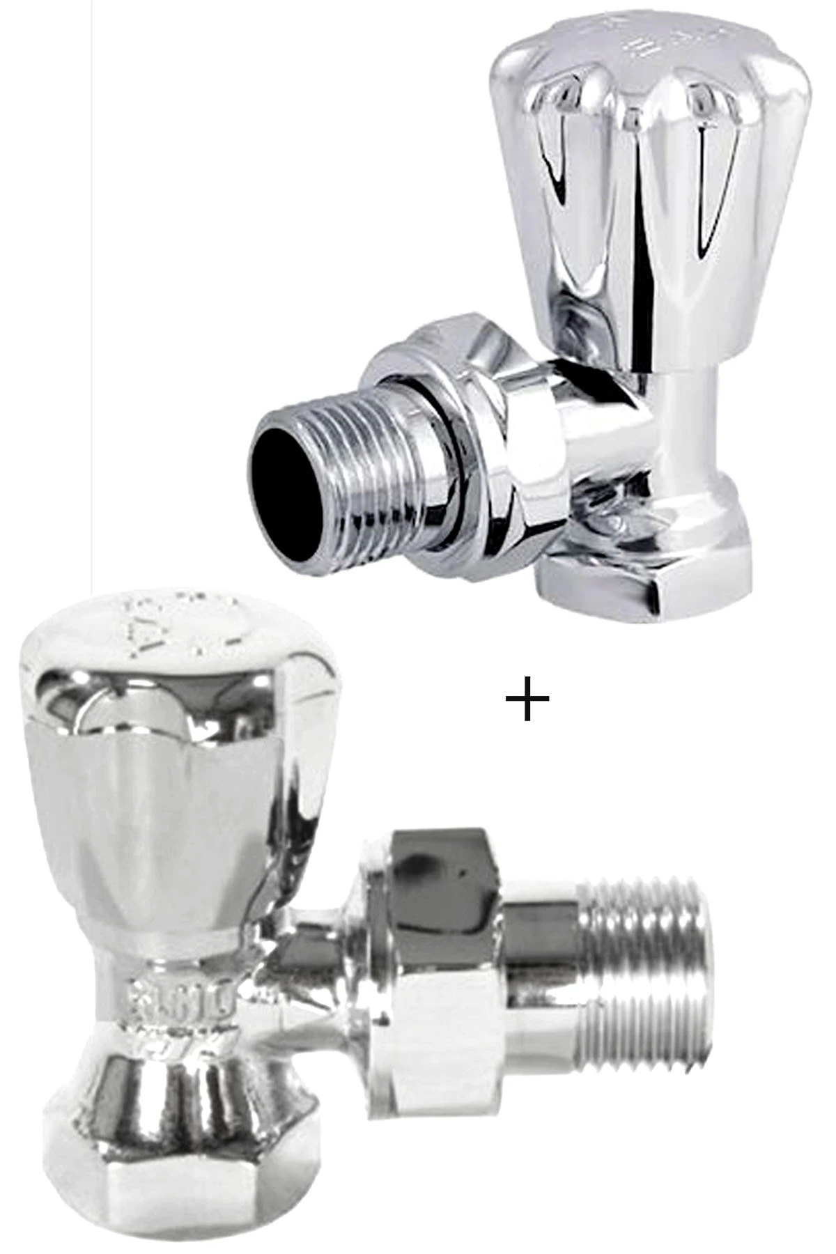 1/2 Petek Radyatör Vanası Valfi Rv3 Krom Köşe Krom Kaplama 2 Adet 602120749