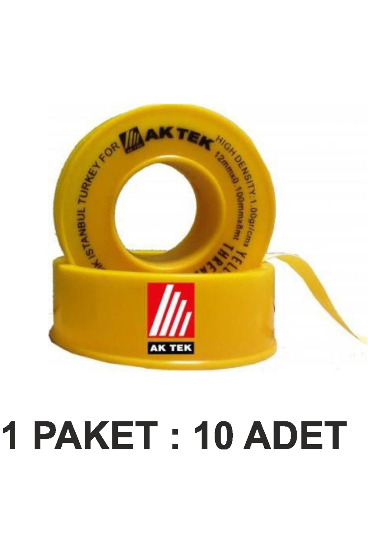 AK TEK TEFLON BANT DOĞALGAZ  12mm*0,1mm*8m  1g/cm3 PAKET 10 LU