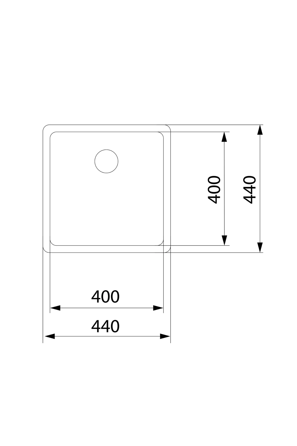 Be Lınea 40.40 Pureclean Tezgahaltı Paslanmaz Çelik Eviye