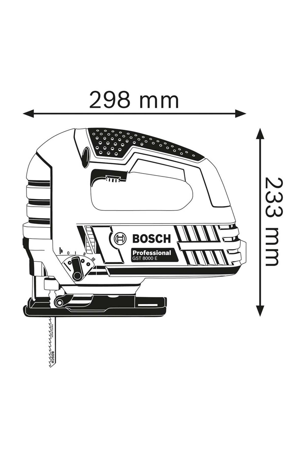Professional Gst 8000 E Dekupaj Testere Dekopaj + 10 Parça Metal Ahşap Karışık Testere Bıçağı