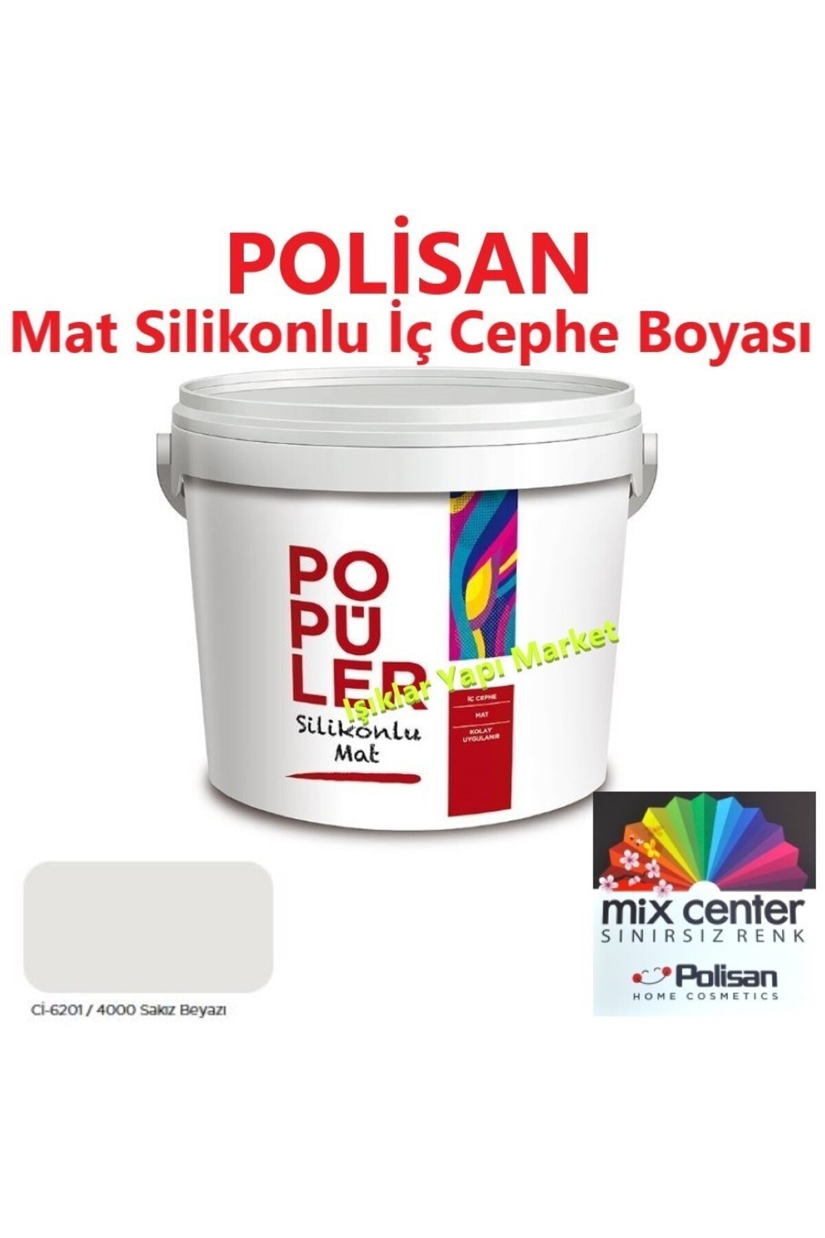Popüler Silikonlu-iç Cephe Duvar Boyası--sakız Beyazı