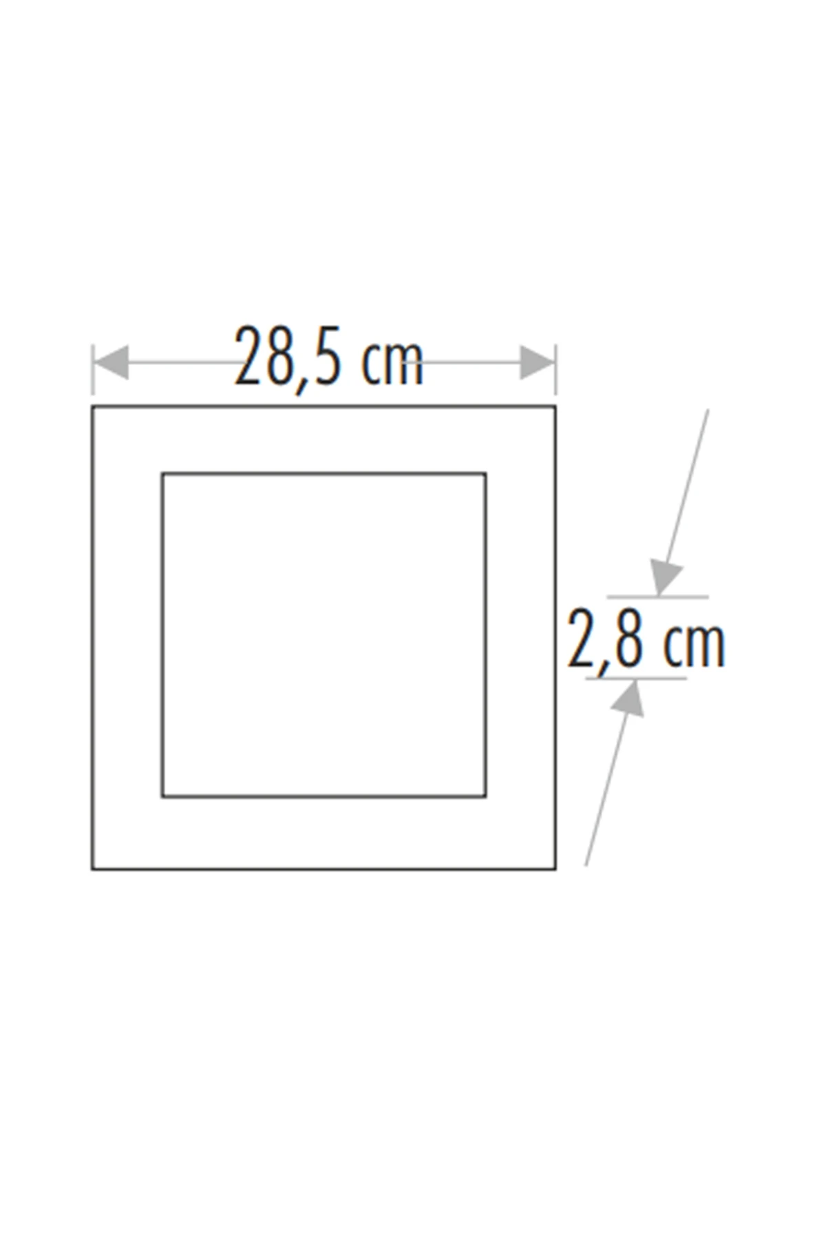 30 Watt Panel Led Armatür Sıva Üstü Kare Ct 5274 Günışığı Sarı Işık 3200k Alüminyum Kasa