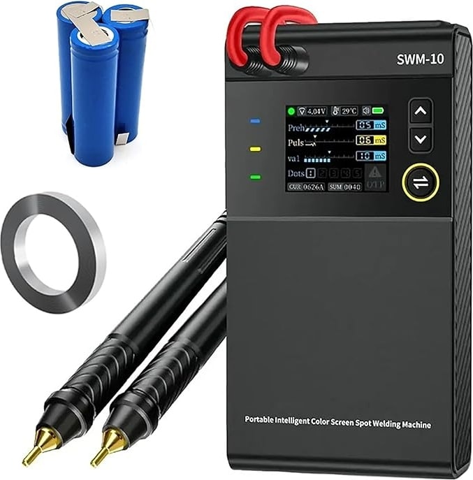 Swm-10 Portable Battery Spot Welder, Dıy Mini Double Pulse Welding Machine, 18650 Battery Pack Welding Tool 5000MAH Weldable 0.1-0.25MM