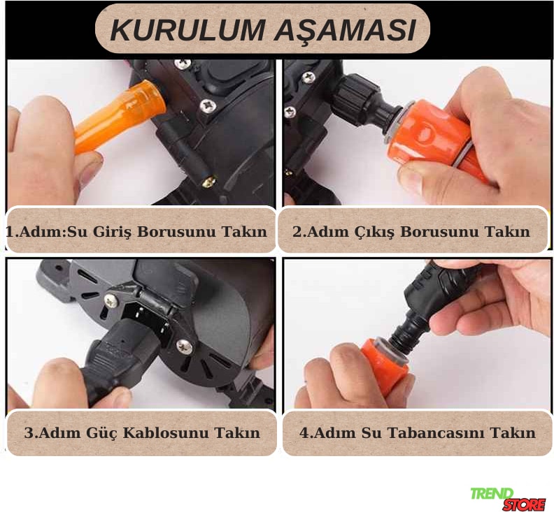 12V Yüksek Basınçlı Taşınabilir Oto Araba Yıkama Pompası Bahçe Elektrikli Bakım Temizleme Pompası