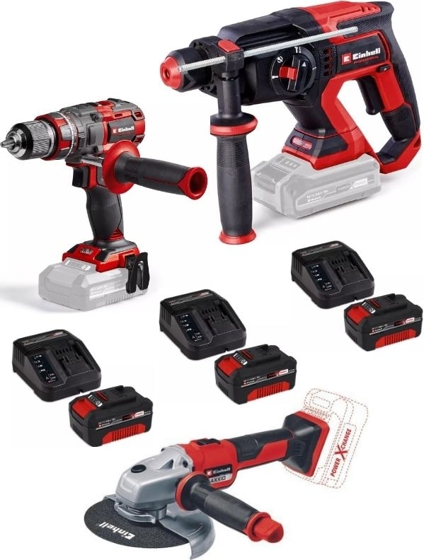 Tp-Hd 18/22 D Li Bl Tp-Cd 18/80 Matkap Axxio 18/150 Avuç Taşlama 3X4.0AH Akülü Kömürsüz Set