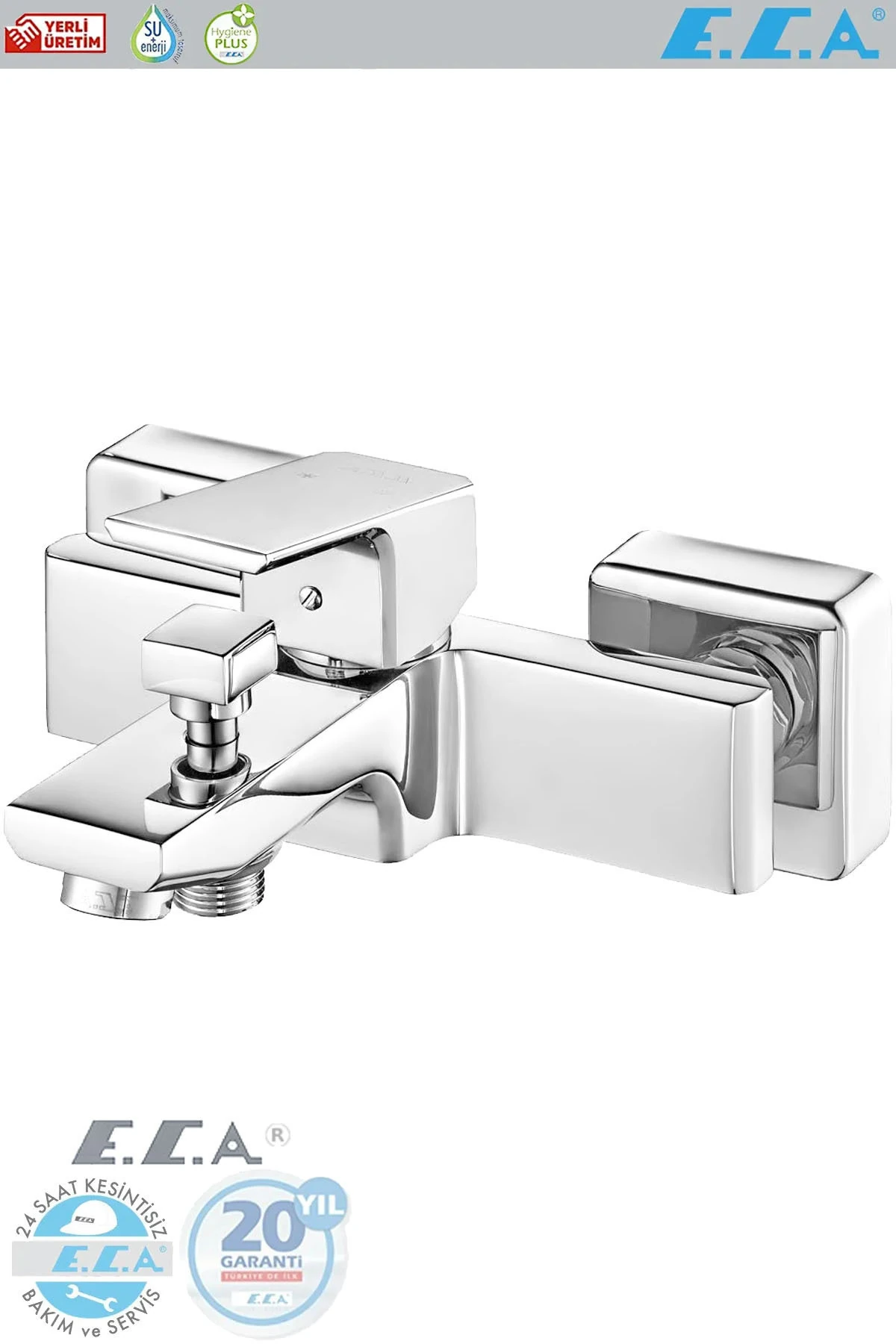 E.c.a Tiera Banyo Duş Bataryası Krom Banyo Bataryası 102102469 ( 20 Yıl Garantili )