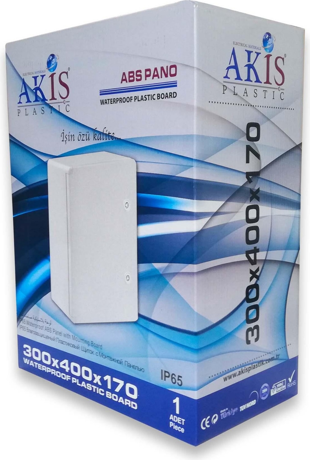 Akab-300400 Opak Kapaklı Abs Plastik Elektrik Panosu (30X40X17 Cm)