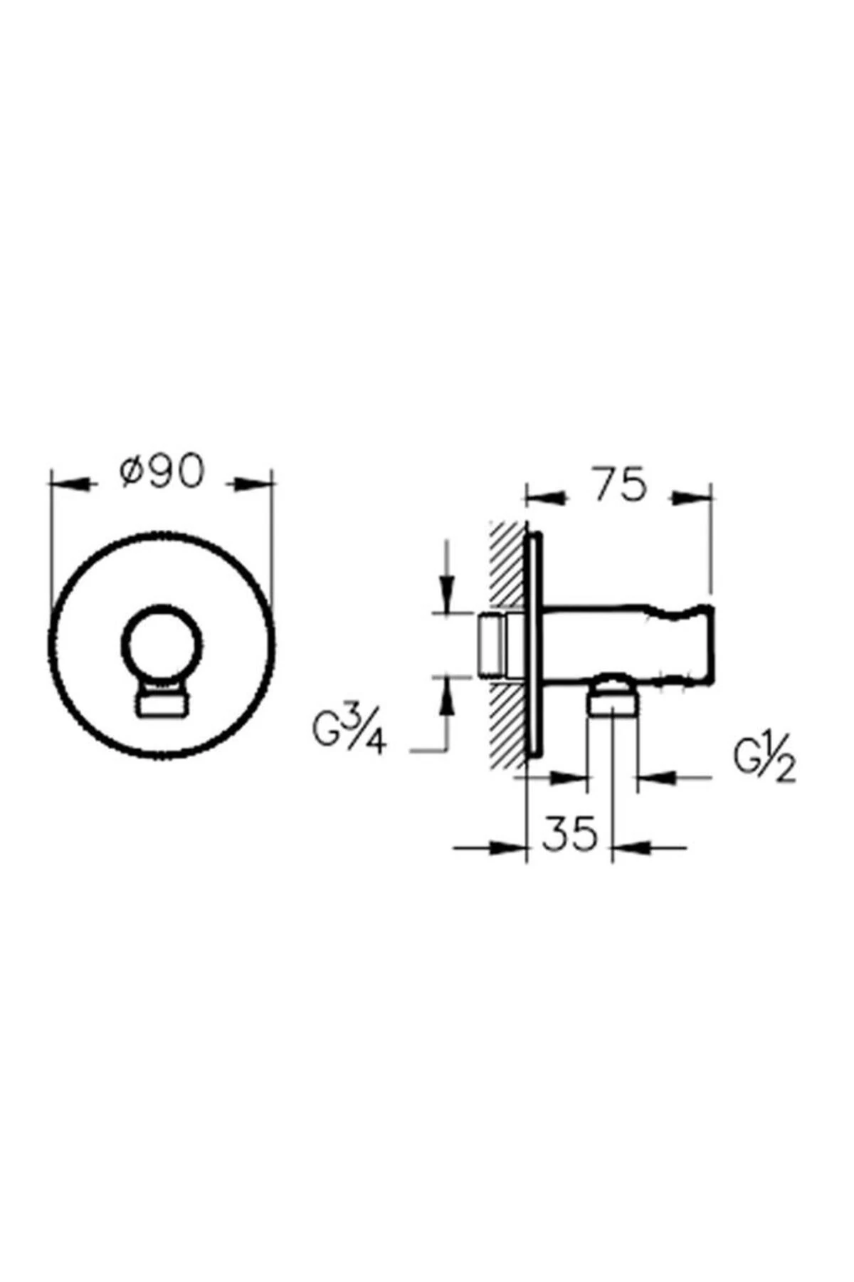 Origin A4262536 Ankastre El Duşu Çıkışı, Mat Siyah