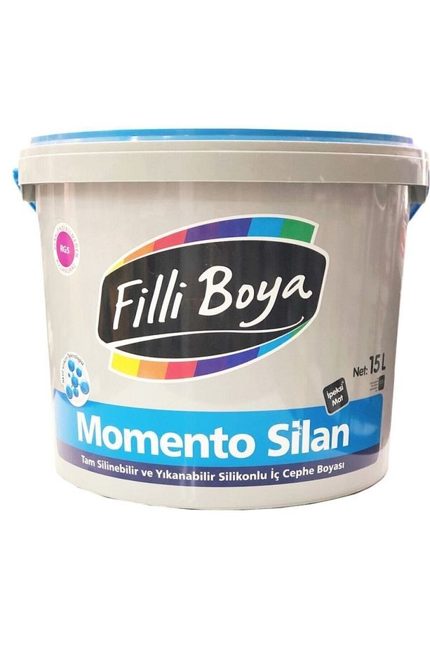 Momento Silan Yıkanabilir Silikonlu Ipeksi Parlak Iç Cephe Boyası 15 Lt Andezit10