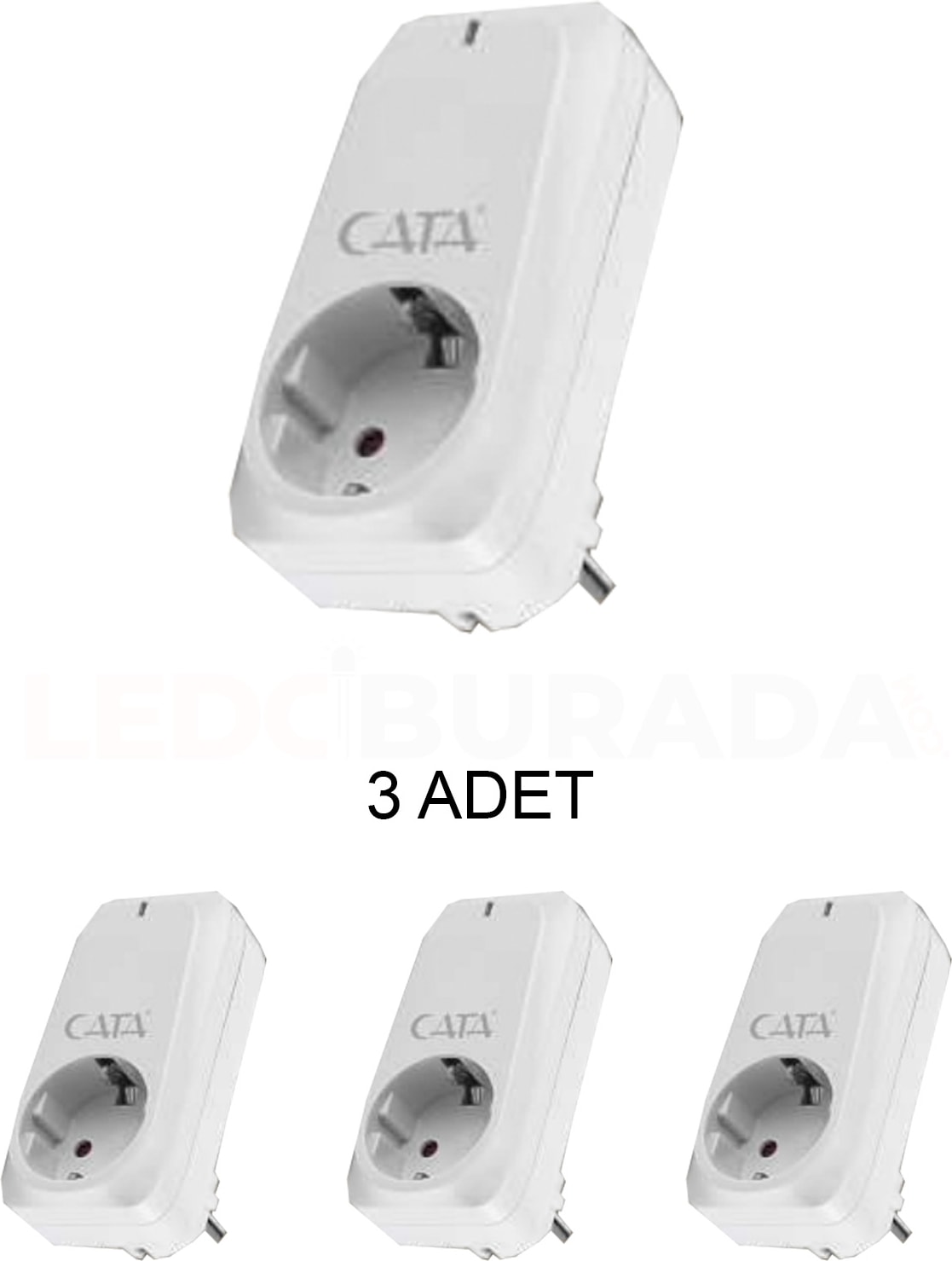 CT-9186 Priz Regülatör Akım Koruma - 3’lü Paket