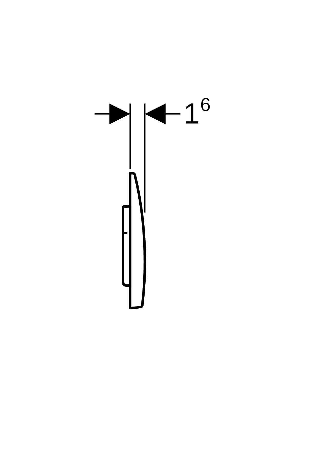 Kumanda Kapağı, Alpha35, Çift Basmalı, Mat Krom, 115.045.46.5