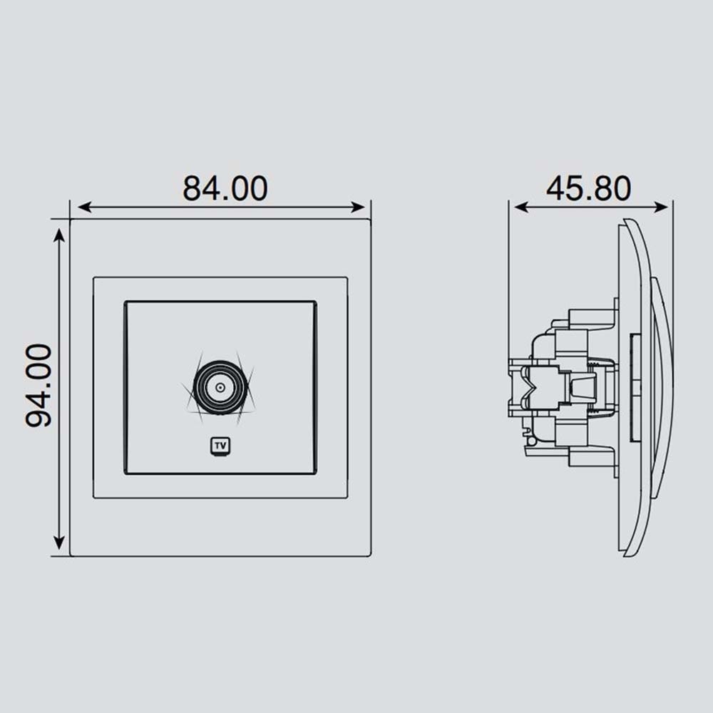 Panasonic Thea Blu Tv Prizi Geçişli 12DB Mekanizma WBTM04525NC-TR