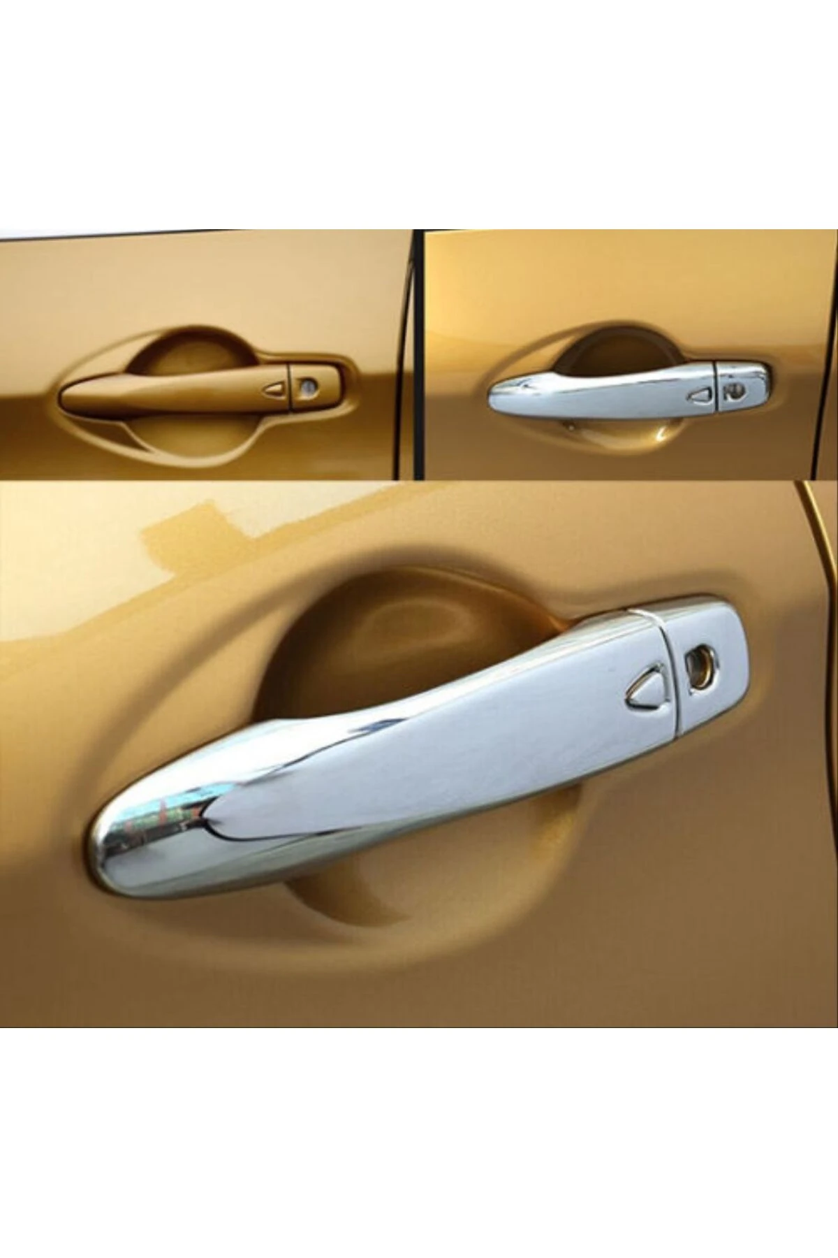 Nissan Qashqai Uyumlu 2014-2020 Krom Kapı Kolu - Smart Key - Akıllı Anahtar