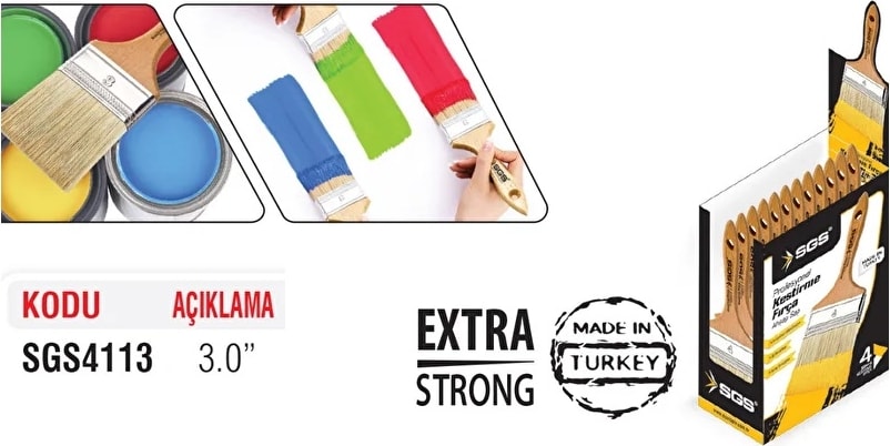 SGS Kestirme Fırça Profesyonel 3.0 (Ahşap Saplı)