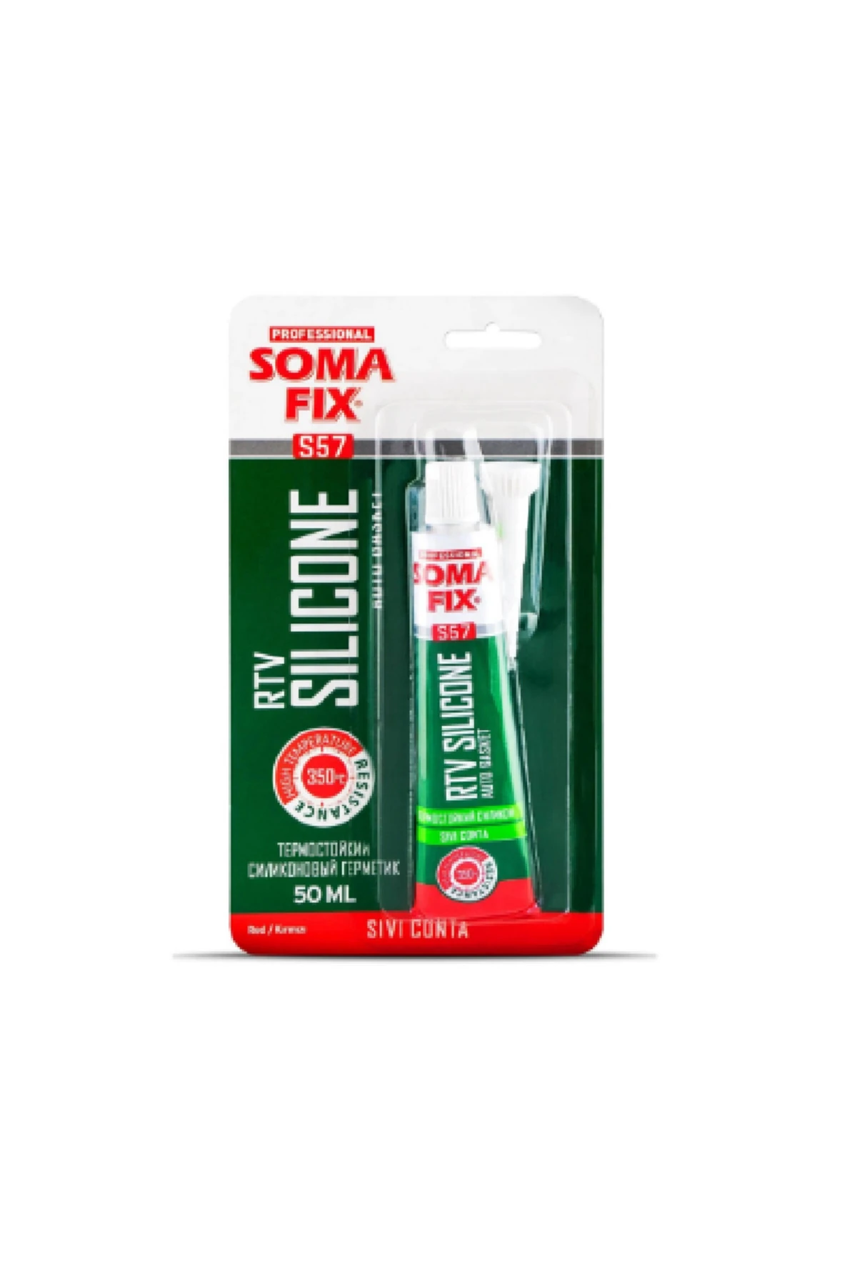 RTV Isıya Dayanıklı Tüp Silikon Kırmızı S57 50ML