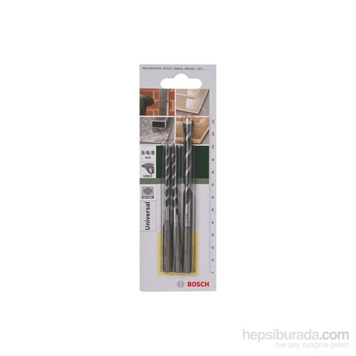 BOSCH - Uneo Çok Amaçlı Matkap Ucu Seti - 5-6-8 Mm