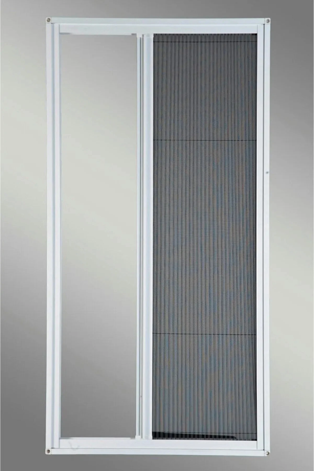 Plise Pileli Sürgülü Kapı Sinekliği ( Demir Kapı,pimapen Kapı)0,90 Cm-0,210 Cm - Beyaz