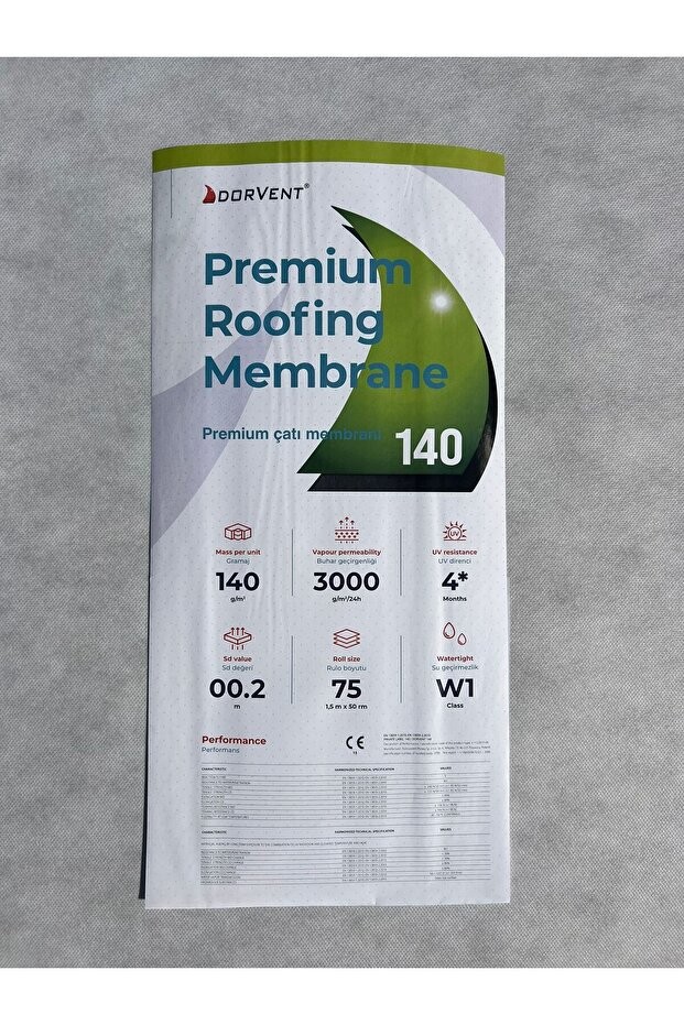 Çatıser Wabis Dorvent Su Geçirmez Çatı Cephe Örtüsü 140 Gr. Tyvek