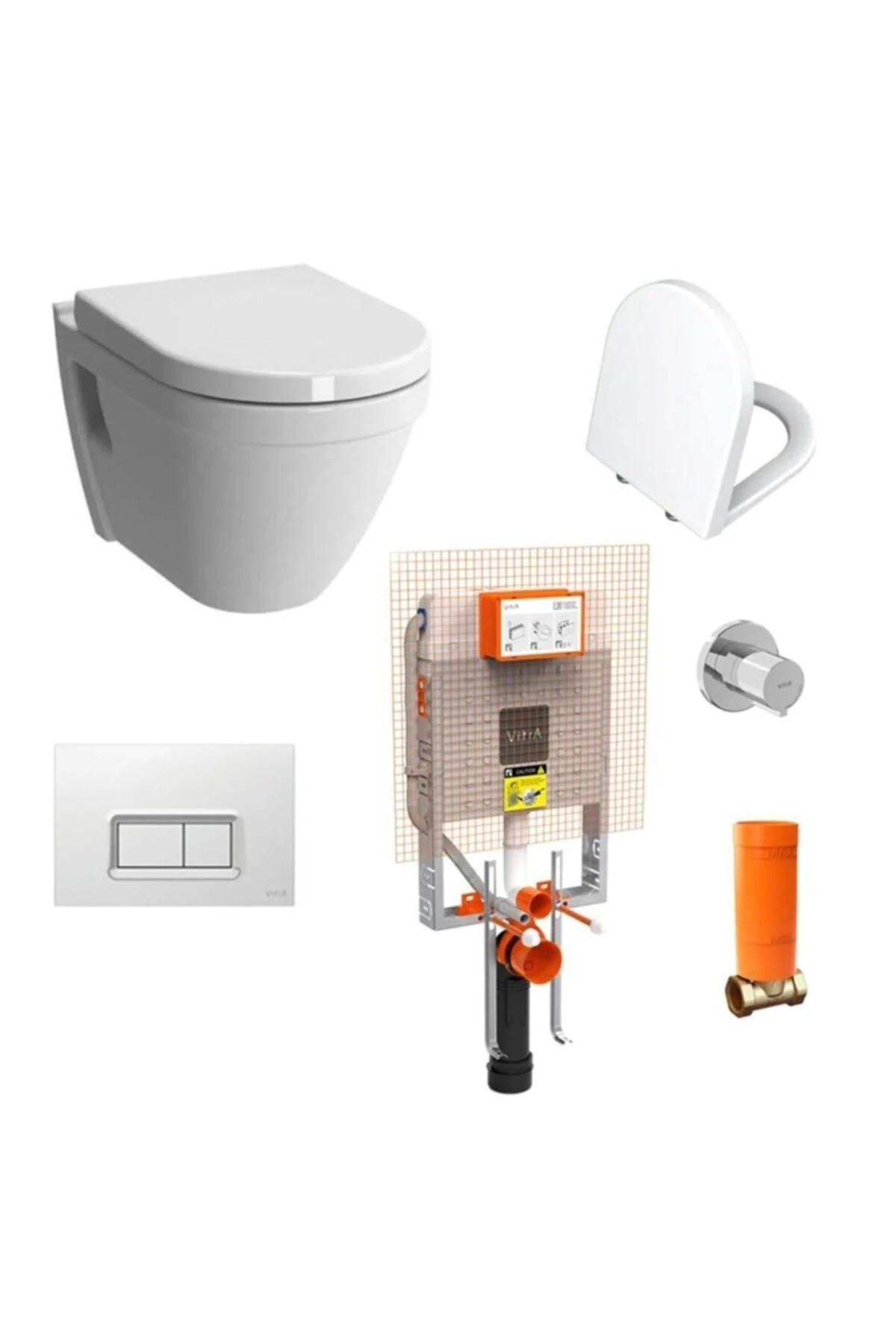 S50 Rim-ex Kanalsız Asma Klozet Ve Gömme Rezervuar Tam Set