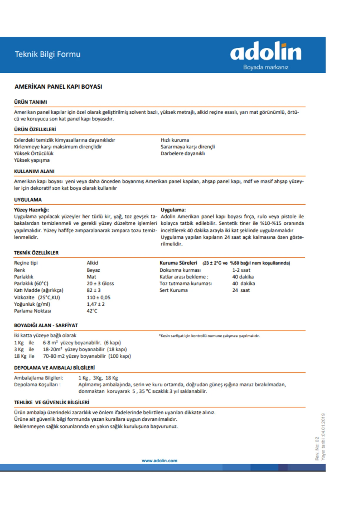 4'lü  BOYA AMERİKAN PANEL KAPI BOYASI BEYAZ 3 KG*4 ADET - GTS TECHNIC GÜVENCESİ İLE