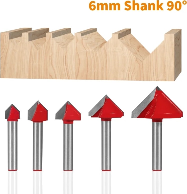 6X13X90 Nxwınd 3D V Tipi Planya Kesici Bit Yönlendirici Bit Cnc Katı Karbür Kesiciler Ağaç Işleme Freze Kesicisi Ahşap Bit Yüz Mill (Yurt Dışından)