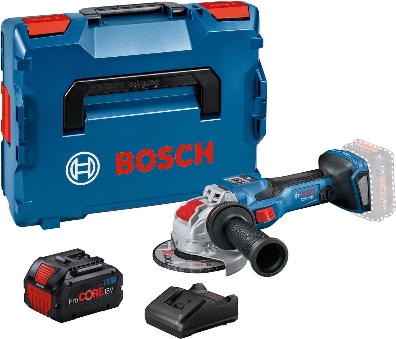 BOSCH Gwx 18V-15 Sc X-Lock Procore 1X8,0AH Tek Akülü Taşlama Makinesi