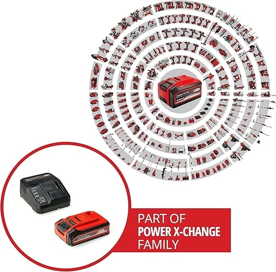 EİNHELL 4 Ah PLUS Power X-Change Başlangıç Seti (1x 18V 4 Ah akü, 1 x 3A şarj cihazı, 75 dakika şarj süresi, tüm Power X-Change cihazları için uygundur) -4512159