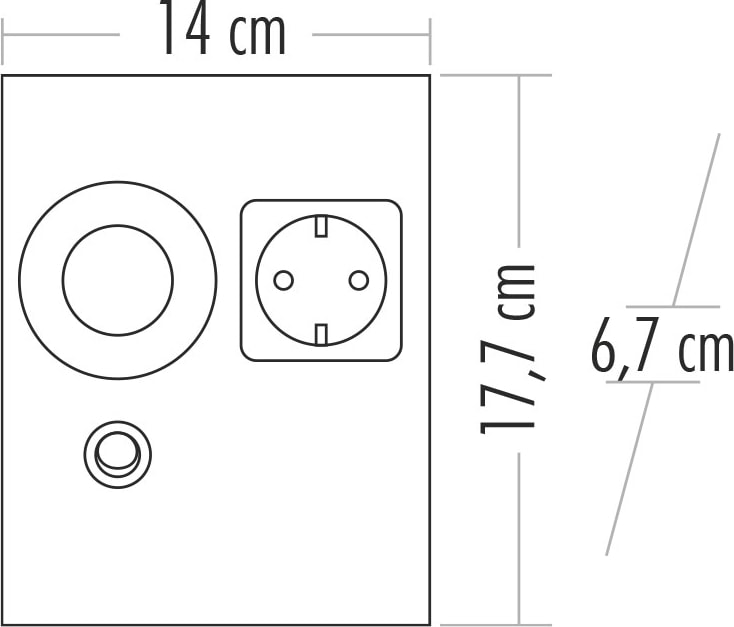 CT-5211 1 W Spot + Priz + Anahtar Tezgah Altı Aydınlatma