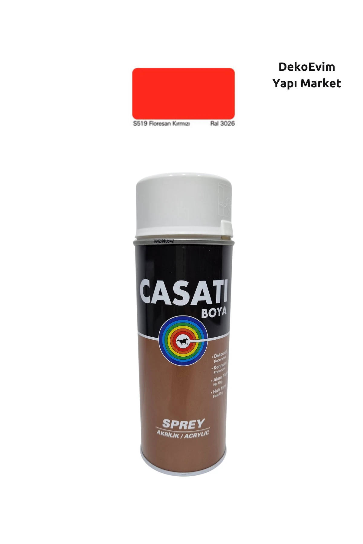Sprey Boya S519 Floresan Kırmızı 400 Ml.