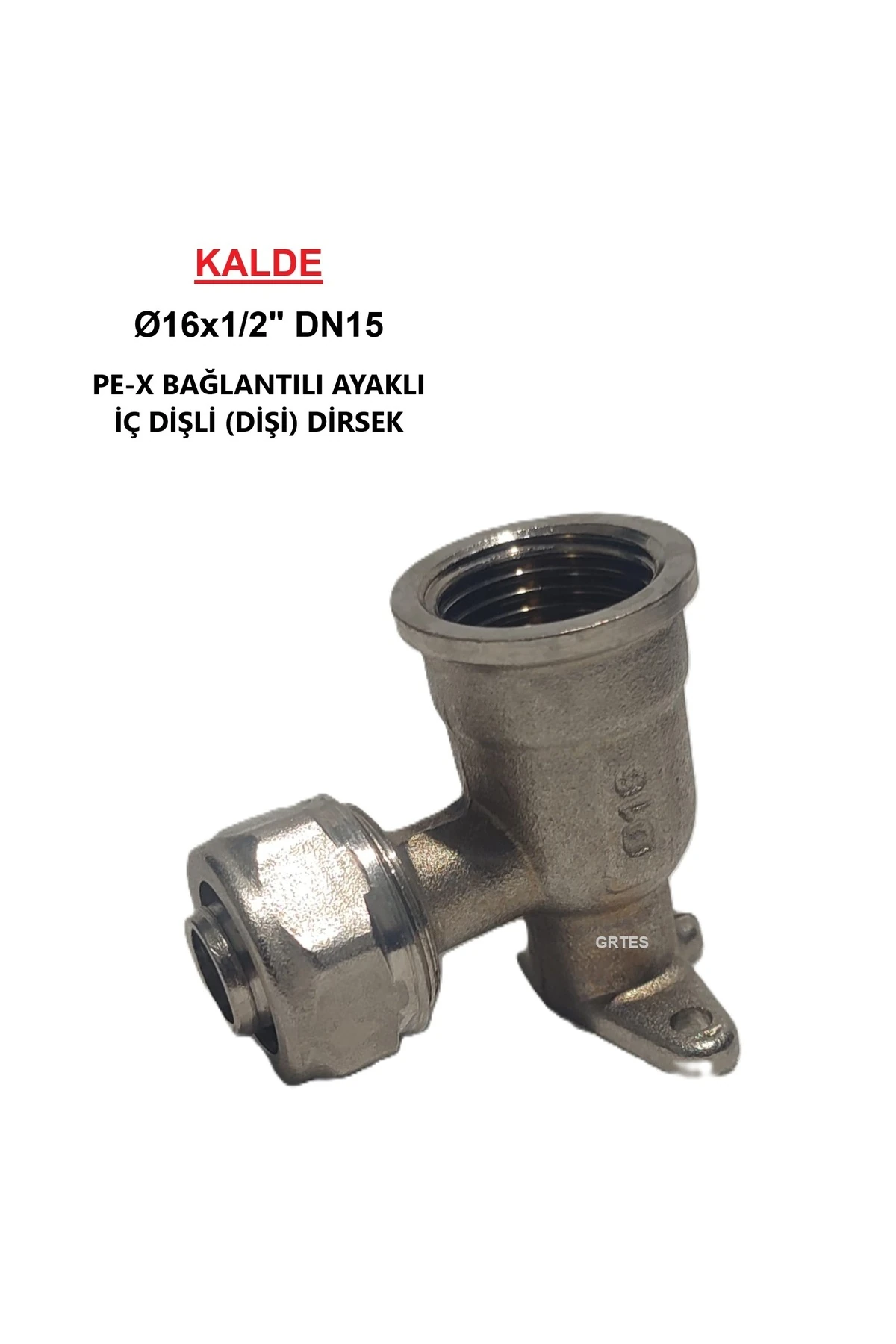 (5li Paket) Ø16x1/2" Pex Bağlantılı İç Dişli Ayaklı Dişi Dirsek (Mobil Sistem Boru Bağlantı Parçası)