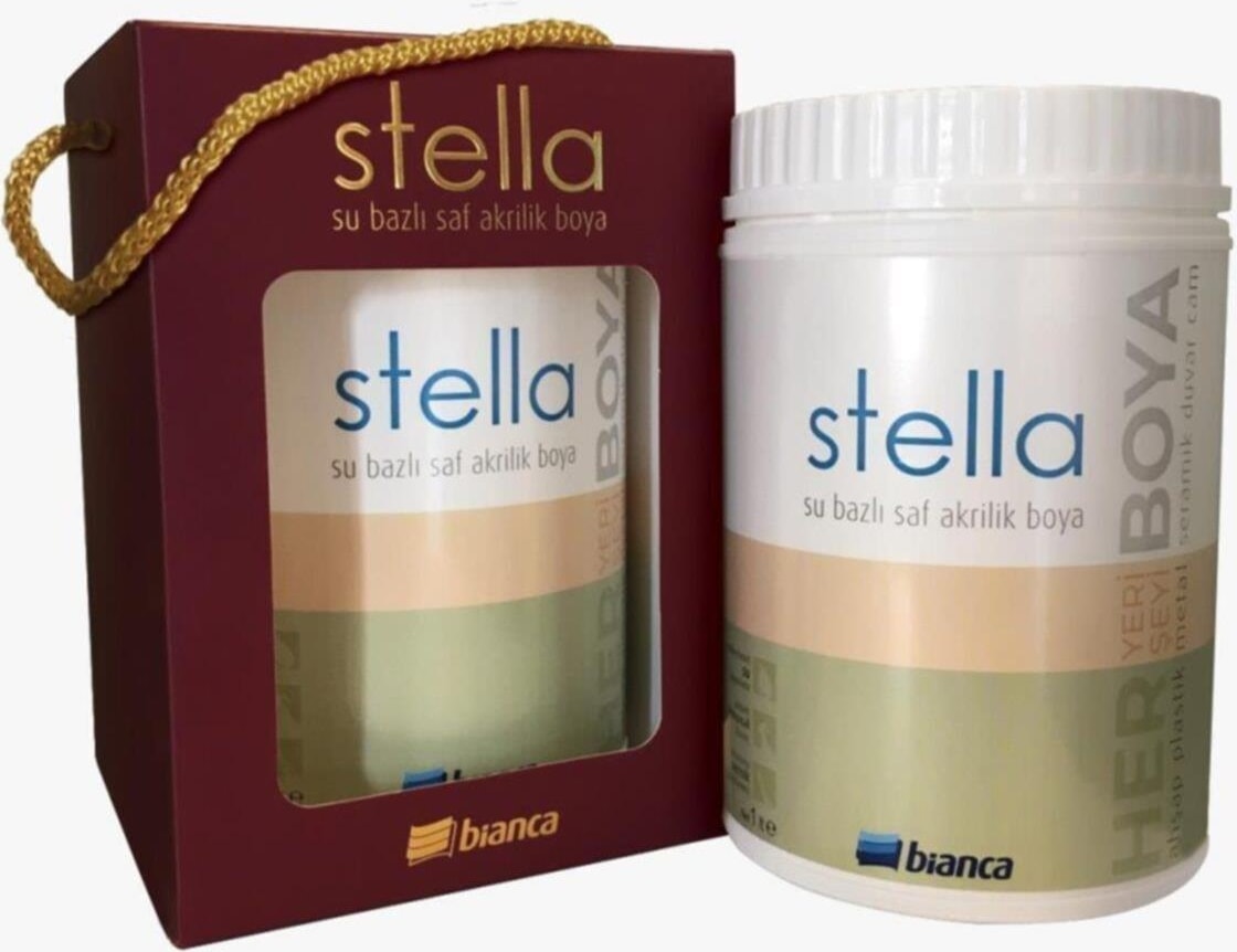 Stella Su Bazlı Saf Akrilik Boya 1lt 1200 Gülpembe