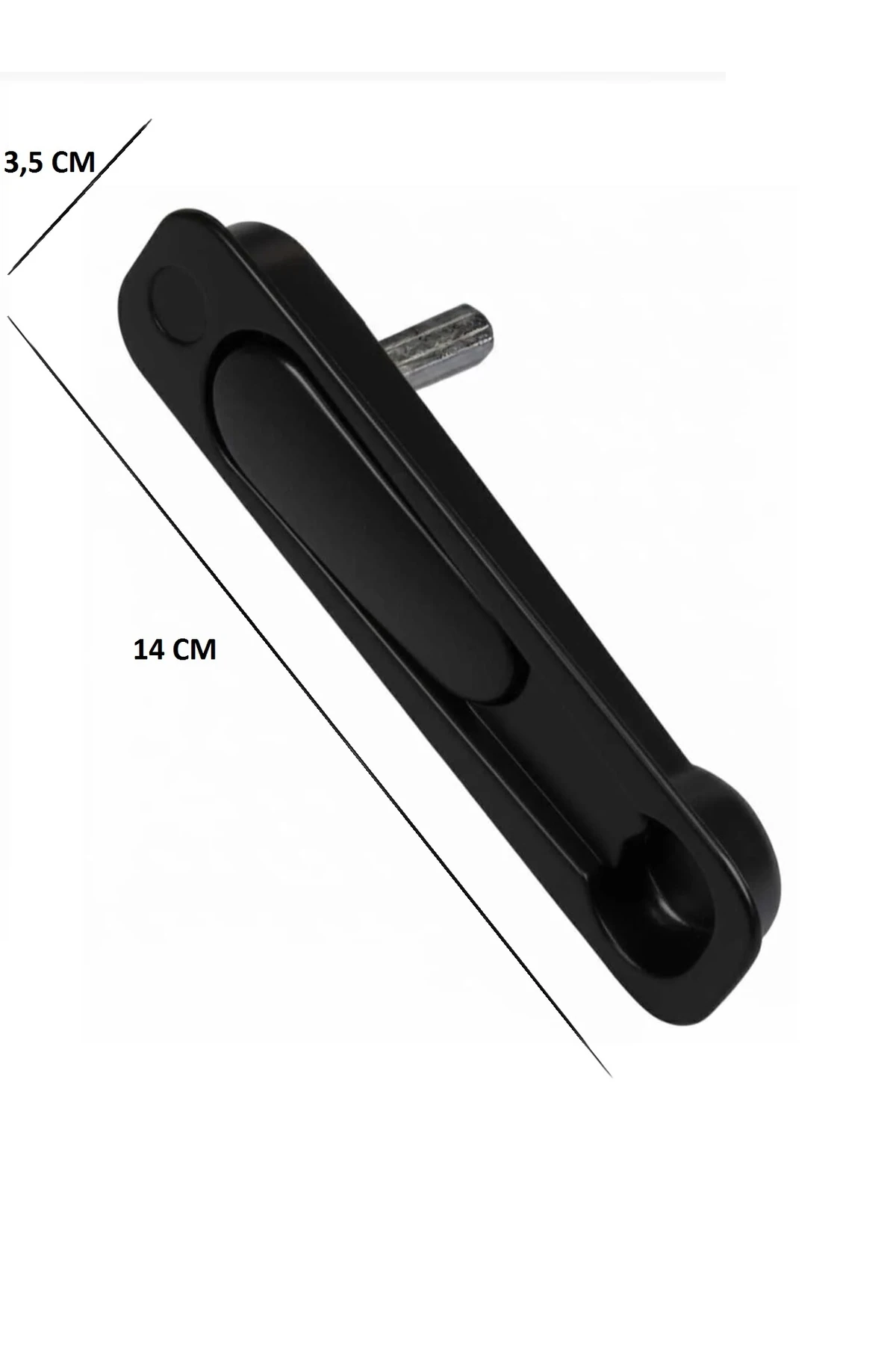 Gömme Gizli Sürme Kolu-Siyah Renk – PVC & Alüminyum Kapı Pencere Uyumlu