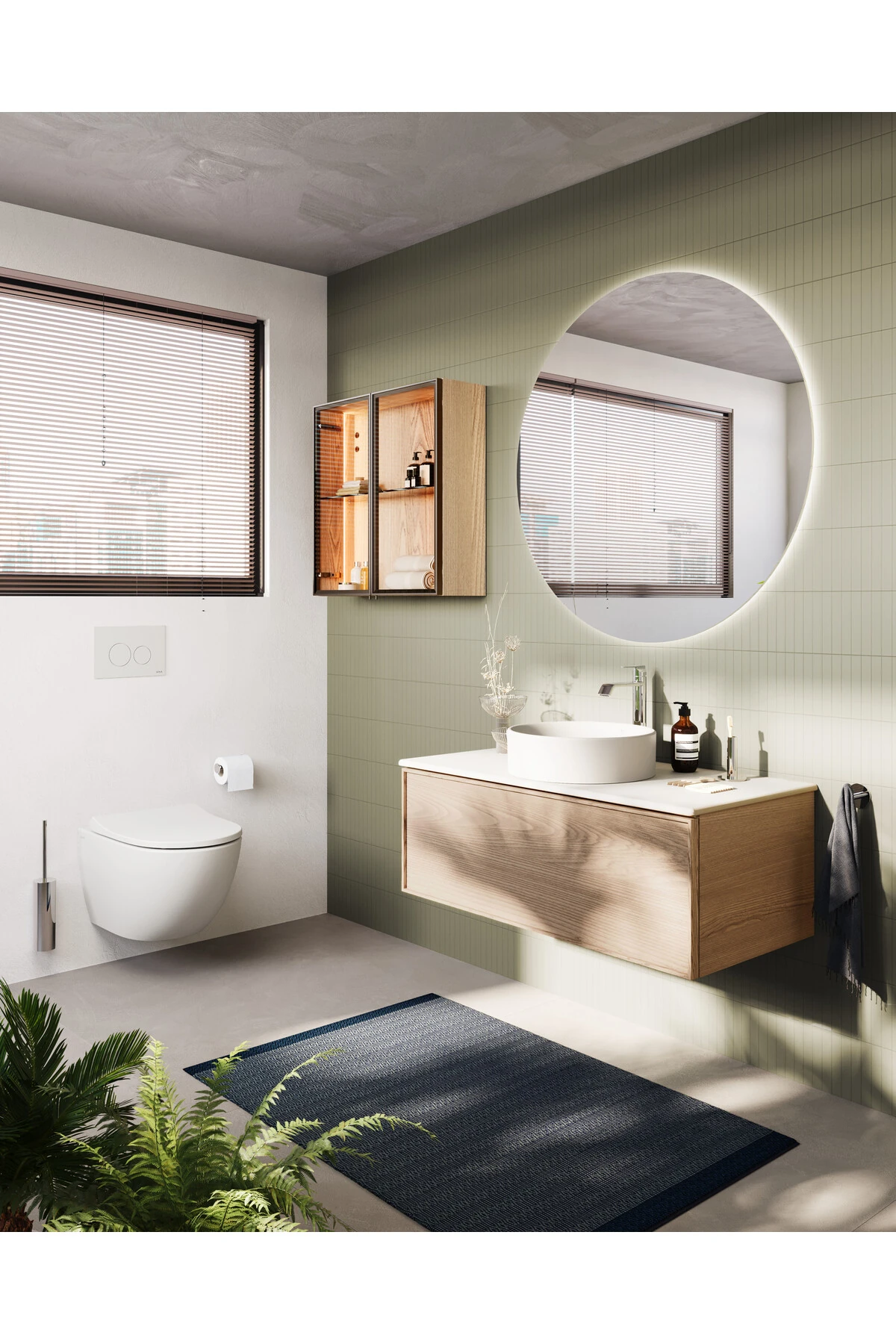 Suit A42814 Çanak Lavabo Bataryası, Üstten Kumandalı, Krom