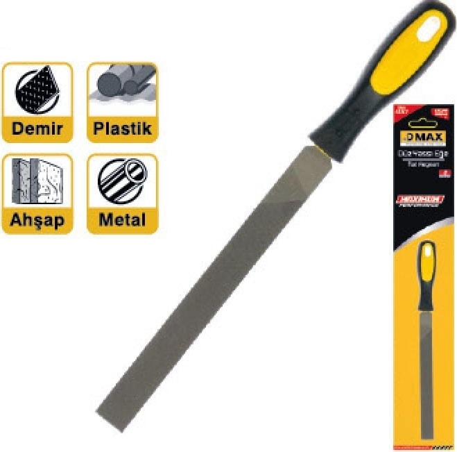 Yassı Eğe 8'' Saplı Blister Ambalajında