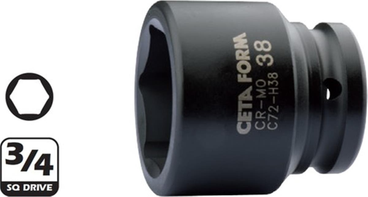 3/4"6 Köşe Havalı Lokma Anahtar-60 mm C72-H60