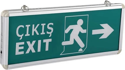 Çağdaş İş Güvenlği Ledli Exıt Armatür - Acil Çıkış Levhası (3 Saat Şarjlı)