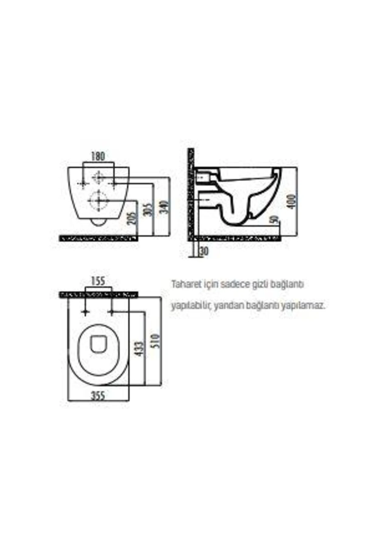 Fe320 Asma Klozet Ve Yavaş Kapanan Kapak
