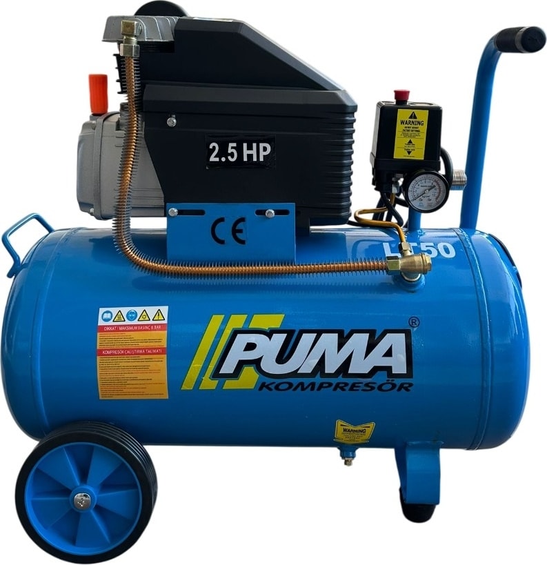 50 lt Yağlı Hava Kompresörü 50 litre kompresör 5 metre Hava hortumu ve Hava Tabancası HEDİYE