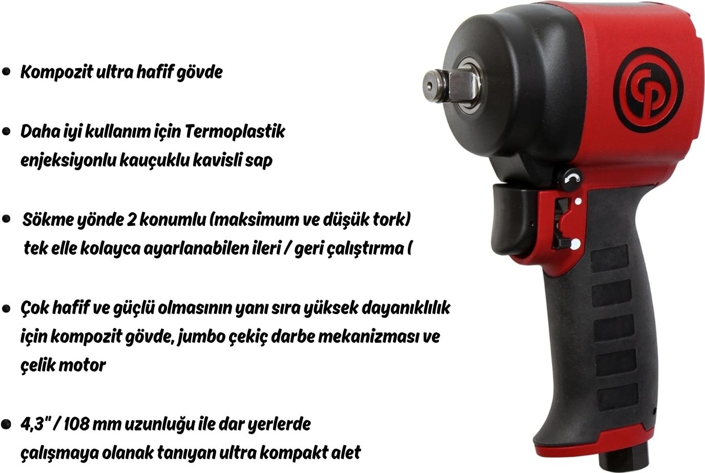 CP7732C Havalı Somun Sıkma Sökme Makinesi -CP7732C Impact Wrenches 1/2